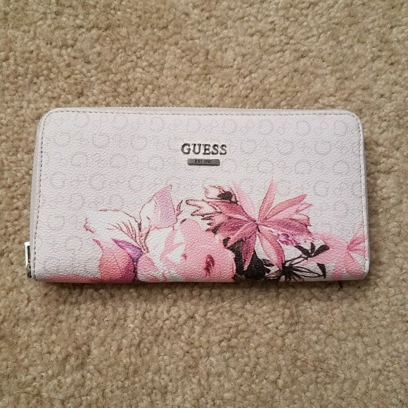 guess floral wallet